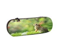 SKGOHLH The Lively Little Rabbit Leather Multi Slot Pen Storage Case