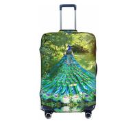 SKGOHLH The Magnificent Peacock Washable Luggage Cover - Fashionable Luggage Protection Cover, Suitable for Boxes Between 18-32 inchesL