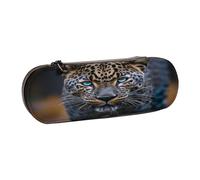 SKGOHLH The Majestic African Leopard Leather Multi Slot Pen Storage Case