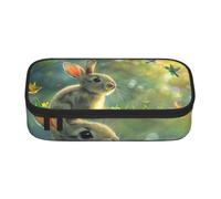 SKGOHLH The Naive Little Rabbit Under the Sunshine Full Print Large Capacity Pen Case