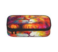 SKGOHLH The Quiet Sleeping cat Full Print Large Capacity Pen Case