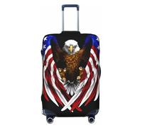 SKGOHLH USA Flag Patriotic Eagle Washable Luggage Cover - Fashionable Luggage Protection Cover, Suitable for Boxes Between 18-32 inchesXL