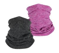 SKHAOVS 2 PCS Neck Warmer Snood,Unisex Neck armer,Windproof Neck Scarf Neckwear,Multifunctional Bandana Face Cover,for Men & Women Outdoor Sports Running Cycling Motorcycle Skiing (Black Pink)