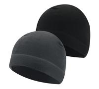 SKHAOVS 2 Pieces Winter Thermal Running Hat Winter Running Hat, Beanie Hat, Winter Warm Windproof Cap, Soft Velvet Beanie Hat, Slouch Beanie Hat,Outdoor Cycling Running Hats for Women Men (2 Pieces)