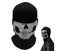 SKHAOVS Ghosts Mask,Ski Full Face Cover Knitted Windproof Warmer Mask,Skeleton Game Skull Ghost Cosply Costume Skull Masks for Bike Skateboard Motorcycle Halloween(Black)