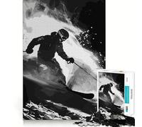 Ski 1000 Piece Jigsaw Puzzles for Adults Mental Logic Toy Tension Relief Firm Cut Perfect Present 38x26cm