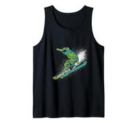 Ski Adventure Skill Adventure Skier Skiing Silhouette Tank Top