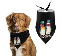 Ski And Snowboard Penguins Dog Bandanas Puppy Triangle Kerchief Cat Scarfs Washable Bibs Pet Gifts