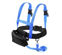 Ski and Snowboard Training Harness for Kids, Ski Harness with Removable Leash and Storage Bag, Speed Control Teaching Harness Vest Ski Accessories for Kid Boy Girl Beginners (Blue)