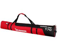 Ski Bag Carver Pro Brubaker Ski Bag - 5 Colours - 170 cm or 190 cm - Padded Ski Bag With Zip Fastener, black/red