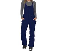 Ski Bib Suit Women Salopettes Waterproof Trousers Snowboard Pants Womens Jumpsuit Thermal Snowsuit Pocket Dungarees For Women Uk Sleeveless Adjustable Strap Snow Pants Womens Outdoor Women'S Overalls