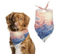 Ski Board Dog Bandanas Adjustable Bib Party Pet Decorations Cute Dog Triangle Scarfs for Small Medium Puppy Cat Costume Accessory