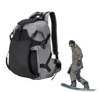 Ski Boat Backpack, 30 L Hiking Backpack, Snowboard Shoe Storage Bag, for Helmet, Protective Equipment, Clothing, Skier, Snowboarder, Travel, Resort Visitor, Outdoor Guide, Gym, Camping, Hiking