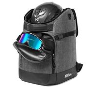 Ski Boot Bag Snowboard Boots Backpack Skiing and Snowboarding 50L Travel Luggage with Waterproof Exterior Stores Gear for Helmet,Gloves,Goggles & Accessories for Men Women and Youth Gray
