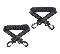 Ski Boot Straps 2 Pack for premium Nylon Snowboard Boot Strap for Skiing Gear with Comfortable Shoulder Sling Black