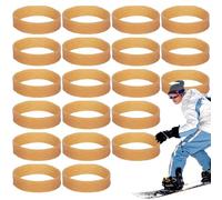 Ski Brake Retainer Bands - 20X Elastic Ski Straps | Snowboard Binding Straps,Winter Outdoor Sports Skis Accessories, Rubber Brake Holders For Waxing Tuning Transport, Universal Fit,Skis,Snowboard