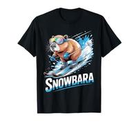 Ski Capybara Winter Sport Skiing Funny Skier T-Shirt