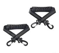 Ski Carrier Strap Pair for Snowboard and Ice Skates Lightweight Nylon Leash with Comfortable Padding Black