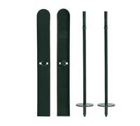 Ski Christmas Decorations - 2X Sporty Skis with Ski Poles | Christmas Table Ornaments, Holiday Decorations for Creating Miniature Scenes