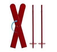 Ski Christmas Decorations - ABS Mini Snowboard Set With Poles | 20x5x3cm Winter Landscape Ornaments | Desktop Holiday Decor | Festive Scene Setup, Photography, Kids Play, Home Display