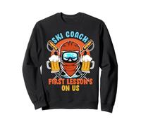 SKI COACH FIRST LESSON'S ON US Funny Ski Instructor Sweatshirt