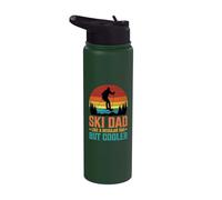 Ski Dad Like a Regular Dad but Cooler - Great Fathers Day Stainless Steel Insulated Water Bottle