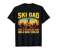 Ski Dad Like a Regular Dad Only Way Cooler Funny Skiing Dads T-Shirt, Men, Black, XX-Large