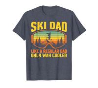 Ski Dad Like a Regular Dad Only Way Cooler Funny Skiing Dads T-Shirt, Men, Heather Blue, XX-Large