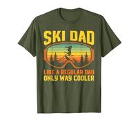 Ski Dad Like a Regular Dad Only Way Cooler Funny Skiing Dads T-Shirt, Men, Olive Green, XX-Large