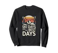 Ski Days Are The Best Days Retro Ski Mountain Sweatshirt