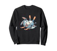 Ski Donkey Wipeout Funny Alpine Winter Crash Humor Sweatshirt