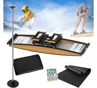 Ski Exercise Machine, Cross Training Equipment, Home Ski Simulator, Adjustable Resistance 0-100kg, 330 lbs Capacity, Abdomen and Leg Training Option Ski Poles Mat