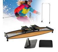 Ski Exercise Machine with 0-100kg Resistance, Indoor Ski Simulator for Full Body Workout, Waist and Abdomen Trainer with Ski Poles for Muscle Shaping