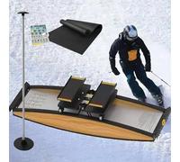 Ski Exercise Trainer Machine,Hip Body Balance Exercise Machine,Ski Simulator Leg Exercise Equipment,150kg Load, for Abdomen and Leg Training, with Ski Poles and Mats