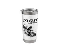 Ski Fast Live Free Stainless Steel Insulated Tumbler