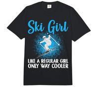 Ski Girl Like A Regular Girl Only Way Cooler Funny Skiing Comfort Colors Adult Heavyweight T-Shirt