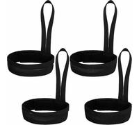 Ski Glove Leash 4 Pcs - Anti-Lost Wrist Straps for Skiing & Snowboarding, Adjustable Elastic Glove Keepers, Black Nylon Safety Stra(Black)