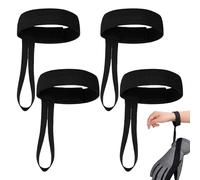 Ski Glove Strap - Nylon 11x1 Inch | 4 Winter Ski Gloves with Elastic Wrist Strap | Korea For Snowboard Gloves | Adjustable Accessory For Outdoor Sports