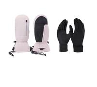 Ski Gloves for Adults, Thick, Warm, Waterproof, Durable, Unisex Winter Sports, Skiing, Snowboarding, Outdoor Activities (Glacier Pink+Inter Lining)