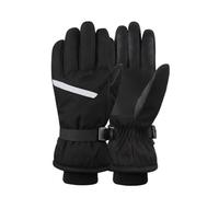 Ski Gloves for Men & Women Cycling Snowboard Mountaineering Five-Finger Touchscreen Waterproof Thermal Reinforced Gloves Black XL
