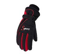 Ski Gloves Soft Anti Vibration Stretchy Windproof Glove Thermal Protection Waterproof Gloves Adjustable Fleece Lining Mittens Comfortable Full Finger Glove for Women Uk Outdoor Sports Winter