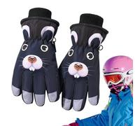 Ski Gloves, Waterproof Gloves, Non-Slip Winter Gloves, Cartoon Animal Pattern Waterproof Winter Gloves, Warm Youth Gloves for Outdoor