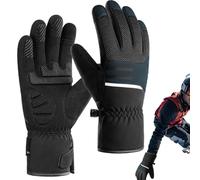 Ski Gloves - Winter 10.24 Inches Windproof Gloves | Thermal Touchscreen Glove - Nylon PU Leather 104g Warm Snow Glove Elastic Band For Men Women Cycling Driving Outdoor Cold Weather Activities