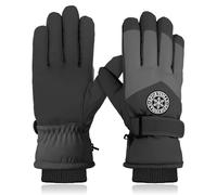 Ski Gloves Women Waterproof Winter Thermal Touchscreen, Snow Gloves Windproof Fleece Lined Snowboard Cycling Bike Use,Black