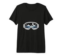 Ski Goggles Mountain Winter Landscape Premium T-Shirt