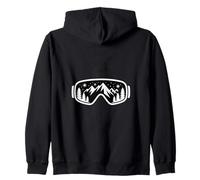 Ski Goggles Mountain Winter Landscape Zip Hoodie
