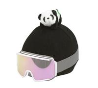 Ski Helmet Cover - Càsque D´e Si Snowboarding | Cute Panda Knitted Hat, Size (1), Decorative Winter Head, Warm Windproof Accessory for Sńowboard, Lè Skî, Use