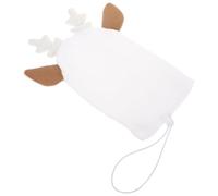 Ski Helmet Cover Cute Decorative Sleeve for Skiing Sports Helmet | Silk Thread, White Finish, Portable Fit, Prevents Scratching and Air Noise, Universal Helmet Use