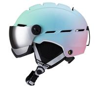 Ski Helmet with Ski Goggles, Light Weight Snowboard Helmet and 2-in-1 Visor Detachable Goggles Set, Snow Sport Helmets for Men Women(C dreamy blue,M(55-58CM))