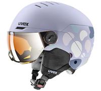 Ski helmet with visor Uvex ROCKET JUNIOR VISOR (COOL LAVENDER - S2 MIRROR SILVER) Junior
